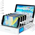 Produktbild: USB Ladestation 7 Ports QC3.0 2 Mikro 4 iPhone 1 Typ C