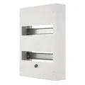Produktbild: REV Verteilerkasten - Sicherungskasten Aufputz, Schaltschrank 2-reihig 24TE, 400V, 350x250x70mm, weiß