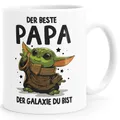 Produktbild: MoonWorks Tasse Kaffee-Tasse Papa Sprüche Geschenk Vatertag Lustig Motiv Baby-Yoda, Keramik