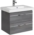 Produktbild: PELIPAL Balto Sprint Bad Möbel / Graphit Struktur quer NB, Waschtisch + Unterschrank 65 cm