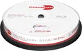 Produktbild: 10 Primeon Rohlinge Blu-ray BD-R DL full printable photo on disc 50GB 8x Spindel