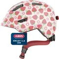 Produktbild: ABUS Kinderhelm Smiley 3.0 LED - Fahrradhelm mit Licht - tiefe Passform & Platz für einen Zopf - für Mädchen und Jungs - Rosa mit Erdbeer-Muster... - Rosa