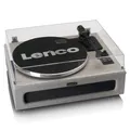 Produktbild: LENCO Plattenspieler Grau Riemenantrieb 4 Lautsprecher Cinch Out AUX Bluetooth