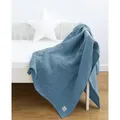 Produktbild: Babydecke Babydecke Musselin Baumwolle Tagesdecke Decke 95x95 120x120 150x200 cm, Loolay, LOOLAY Musselin Tagesdecke, atmungsaktiv, weich & leicht! blau