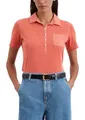 Produktbild: Marc O'Polo Damen Kurzarm-Poloshirt aus Bio-Baumwolle Slim Fit, Rot (Burnt Red), L
