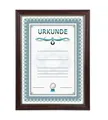 Produktbild: Dokument Bilderrahmen in Mahagoni 21x29,7 DIN A4 Urkunde Bilder Foto Rahmen