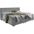 Produktbild: Boxxx Familienboxspringbett, Hellgrau, Holz, Kunststoff, H2 + H3, 7-Zonen, Höhe ca. 21 cm, 240x200 cm, Topper durchgehend, Partnermatratze mit durchgehendem Bezug, Familienbett, Schlafzimmer, Betten, Familienbetten