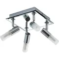 Produktbild: Lindby Deckenlampe Zela 9624386 Spritzwassergeschützt Modern in Chrom aus Metall 4-flammig G9 Badezimmerleuchte