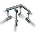 Produktbild: Lindby Bad-Deckenleuchte Zela, 32 cm, chrom, 4-flg., IP44 - Silber