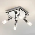 Produktbild: Lindby Bad-Deckenlampe Zela Deckenlampe Lampe 4-flammig G9  32 x 32 cm chrom