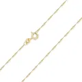 Produktbild: Materia Halskette 585 Gold Kette Frauen Mädchen Singapurkette 42cm diamantiert K87-42