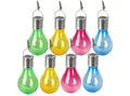 Produktbild: Casativo LED-Lichterkette Solar LED-Lampen Glühbirnen Deko Partyleuchte Gartenlampe je Ø7,5 cm, mit Dämmerungssensor & Klemme zum Aufhängen/kabellos