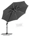 Produktbild: Schneider Ampelschirm Rhodos Blacklight 300cm LED anthrazit + Ständer + Hülle