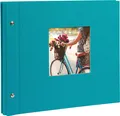Produktbild: Goldbuch Schraubalbum Bella Vista türkis 30x25 cm schwarzer Fotokarton