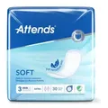Produktbild: Attends Soft 3 Extra Inkontinenzeinlagen 208250 , Nr. 3 - Extra, 1 Packung = 30 Einlagen, Stärke 3