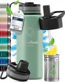 Produktbild: BeMaxx Trinkflasche Edelstahl ACTIVE FLASK sage 530ml