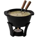 Produktbild: Boska Fondueset Party Mini - Fondue für Käsefondue - Mit teelicht - 300 ml - Spülmaschinenfester - Fonduetopf - Schwarz - Gusseisen