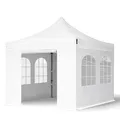 Produktbild: TOOLPORT 3x3m Stahl Faltpavillon, inkl. 4 Seitenteile, weiß - (600038)