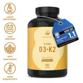 Produktbild: Vitamin D3 K2 Testsieger 2.500 IE – 365 Tabletten (1 Jahr Vorrat) - TRUE NATURE®