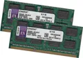 Produktbild: Kingston 8Gb 2x 4Gb Laptop Speicher 1333 Mhz KVR1333D3S9 SoDimm 204Pin Pc-10600