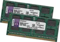 Produktbild: Kingston 8Gb 2x 4Gb Laptop Speicher 1333 Mhz KVR1333D3S9 SoDimm 204Pin Pc-10600