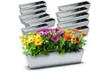 Produktbild: BigDean Blumenkasten 12x Pflanzkasten f. Europalette Metall verzinkt 38x12,5x9cm Blumentopf (12 St)
