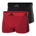 Produktbild: adidas Unterwäsche Boxershorts Trunk Active Micro Stretch Seamless - schwarz/rot - 2 Stück, Größe: L
