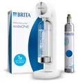 Produktbild: BRITA Wassersprudler sodaONE weiß inkl. CO2-Zylinder und BPA-freier PET-Flasche | Macht aus Leitungswasser prickelndes Sprudelwasser (bis zu 60l pro Zylinder)