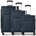 Produktbild: Wenger Trolleyset Beaumont, 4 Rollen, (3-teilig, 3 tlg), Polyester blau