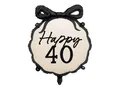 Produktbild: Folienballon Happy 40th Birthday mit Schleife, 40. Geburtstag, 47cm