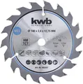 Produktbild: kwb Kreissägeblatt, kwb Kreissägeblatt 140 x 12,75 mm, schneller Schnitt, Sägeblatt geeign