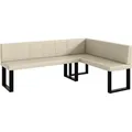 Produktbild: Meblini Eckbank, Creme, Leder, L-Form, 196x142 cm, Esszimmer, Bänke, Eckbänke