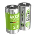 Produktbild: ANSMANN Akku C 2500 mAh NiMH 1,2 V (2 Stück) - Baby C Batterien wiederaufladbar, maxE geringe Selbstentladung für jahrelangen Einsatz, hohe Kapazität für High-Drain-Bereich