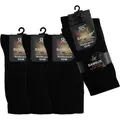 Produktbild: 6 Paar Bambus Viskose Socken Softrand ohne Gummi für Damen und Herren Gr. 43-46 schwarz - Schwarz - 43-46