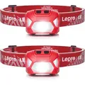 Produktbild: Lepro Stirnlampe LE LED, mit Batterie, 200 Lumen, mit Grün- und Rotlicht, wasserfest, 2 Stk