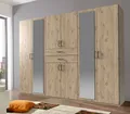 Produktbild: Drehtürenschrank Dillingen Viking Oak mit Spiegel und Schubkästen 270 cm