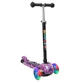 Produktbild: Habib Gruppe Kinderroller, 3-Räder, Kinderscooter für Jungen & Mädchen 3-8 Jahre mit LED-Rädern, Höhenverstellung, rutschfest, Max. 50 KG