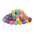 Produktbild: Relaxdays Beer Pong Bälle, 100 Stück, Tischtennisbälle aus Kunststoff, ohne Aufdruck, Ping Pong Bälle, Ø 40 mm, bunt