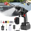 Produktbild: Hochdruckreiniger, 90 Bar Handgehaltene Akku Hochdruckreiniger mit Akku und 5m Schlauch, Intelligente Druckregelung, Lange Batterielebensdauer, für Auto, Terrasse, Fenster, Rasen, Pet