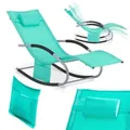 Produktbild: SoBuy Sonnenliege, Hellblau, Metall, 63x83x150 cm, Gartenmöbel, Gartenliegen