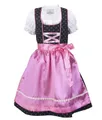 Produktbild: Ramona Lippert® - Kinder Dirndl für Mädchen - Kinderdirndl Lea in Grau Rosa - 3-teiliges Trachtenkleid - Trachtenmode - Tracht mit Schürze (DE/NL/SE/PL, Numerisch, 98, 104, Regular, Grau)