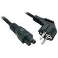 Produktbild: Lindy Strom Anschlusskabel [1x Schutzkontakt-stecker - 1x Kleeblatt-buchse C5] 2.00 M Schwarz