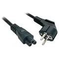 Produktbild: Lindy IEC-Netzkabel Schutzkontakt-Stecker gewinkelt auf C5-Stecker gerade 2m