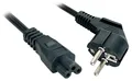 Produktbild: Lindy W128370709 828709 2M Cee 7/7 - Iec 320 C5  Black Cee7/7 Coupler ~E~