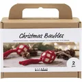 Produktbild: Creativ Company DIY Sets Macramé Kreativ Set Weihnachtskugeln, Weihnachtsrot, Ma