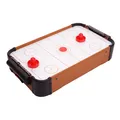 Produktbild: Mini Air Hockey HWC-J10, Tischspiel Lufthockey inkl. Zubehör, Holz 56x30x10cm