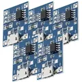 Produktbild: AZ-Delivery Stromversorgung TP4056 Micro USB 5V 1A Laderegler Lithium Li - Ion Batterie Charger Modul, 5x Laderegler