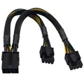 Produktbild: PCIe Splitter 8 Pin Dual 6 2 Power Adapter 23 cm Geflochten
