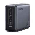 Produktbild: UGREEN Nexode 500W USB C Ladegerät 6-Port Netzteil GaN Ladestation PD 3.1 Desktop Charger Mehrfach kompatibel mit MacBook, iPad Pro/Air, iPhone 17-8 Serie, Galaxy S25-S22