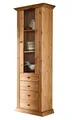 Produktbild: clever-moebel Glasvitrine, Vitrine aus Kiefernholz, gelaugt, Wohnzimmer-Schrank